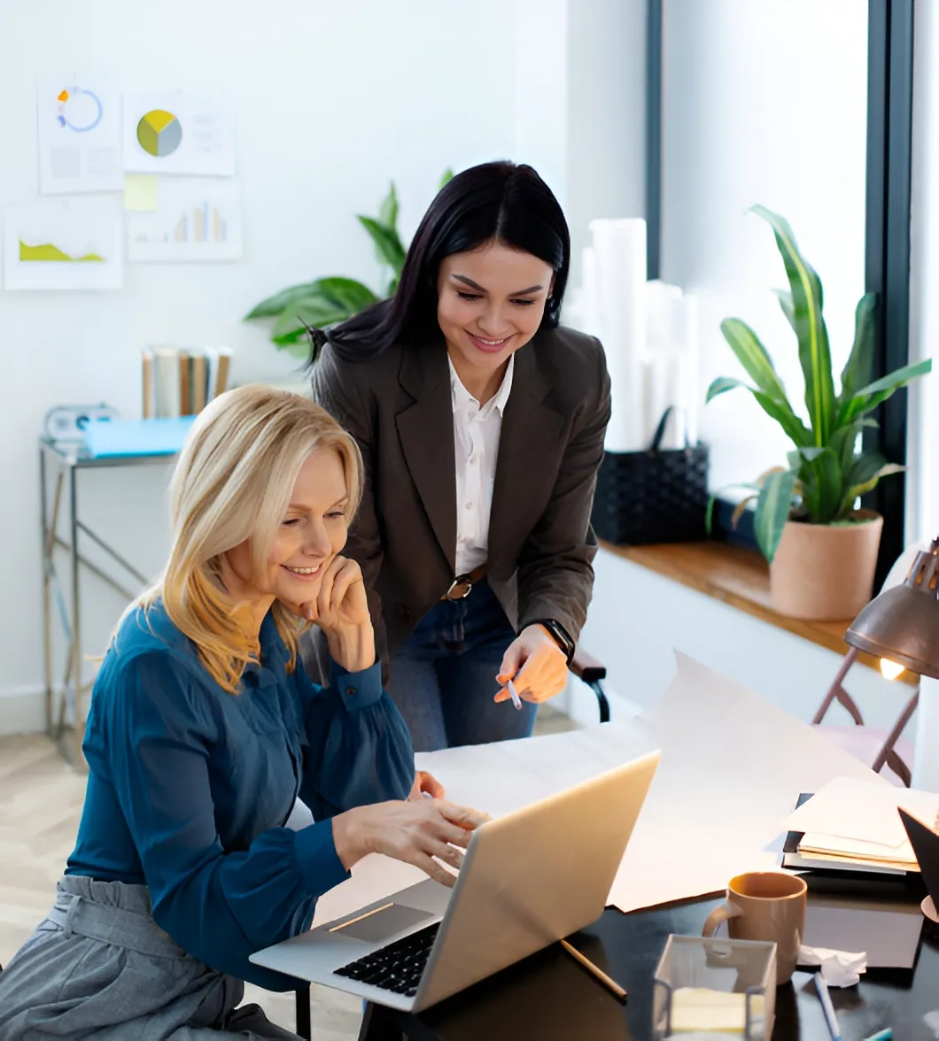 Goldman Capital advisers with a client